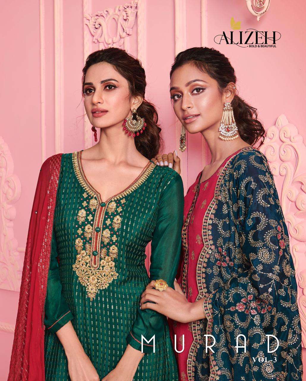 Alizeh Murad Vol 3 Georgette Embroidery Heavy Suits