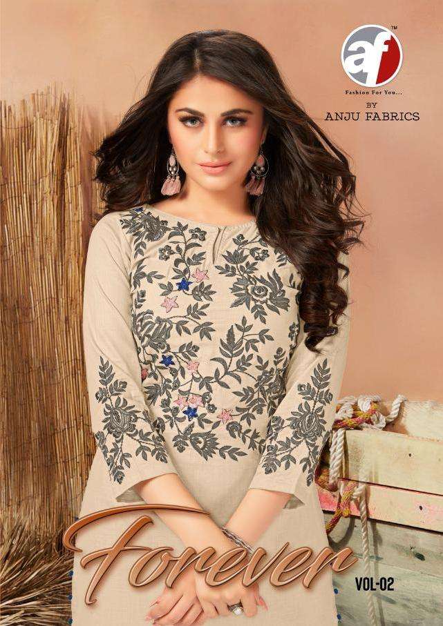 Anju Fab Forever Vol 2 Linen Cotton Ethnic Wear Fancy Kurti