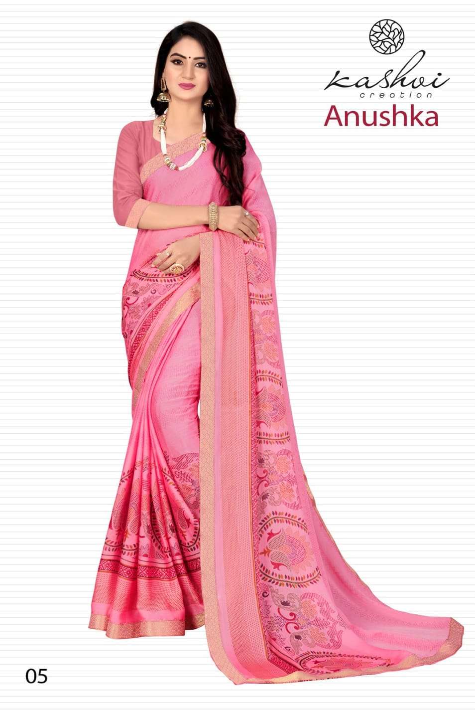 Anushka By Kashvi Moss Printed Sarees