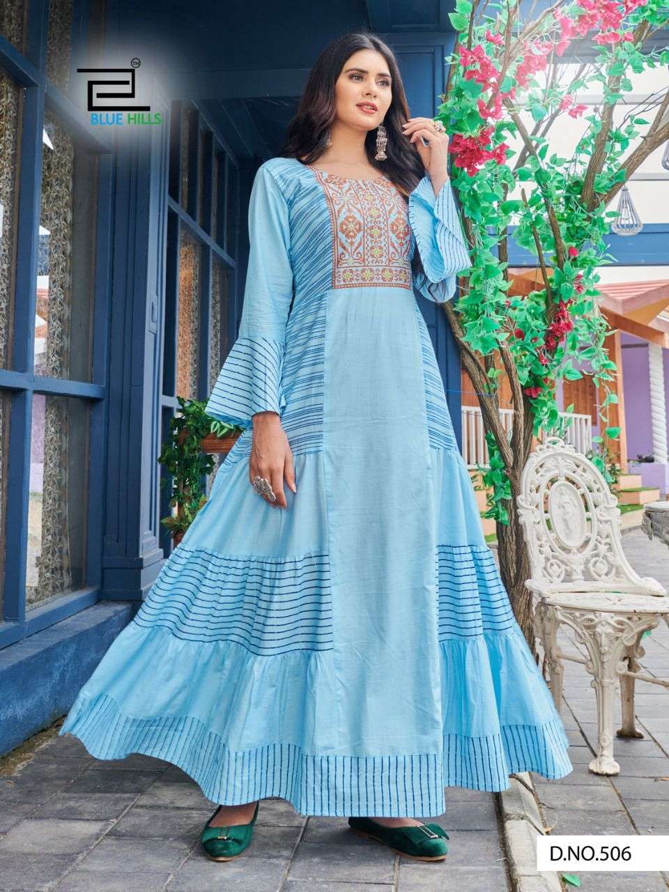 Big Size Cotton Long Gown Livik Vol 5 By Blue Hills