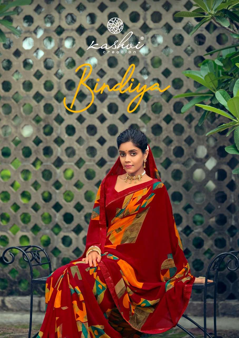 Bindiya By Kashvi Creation Soft Printed With Border Saree