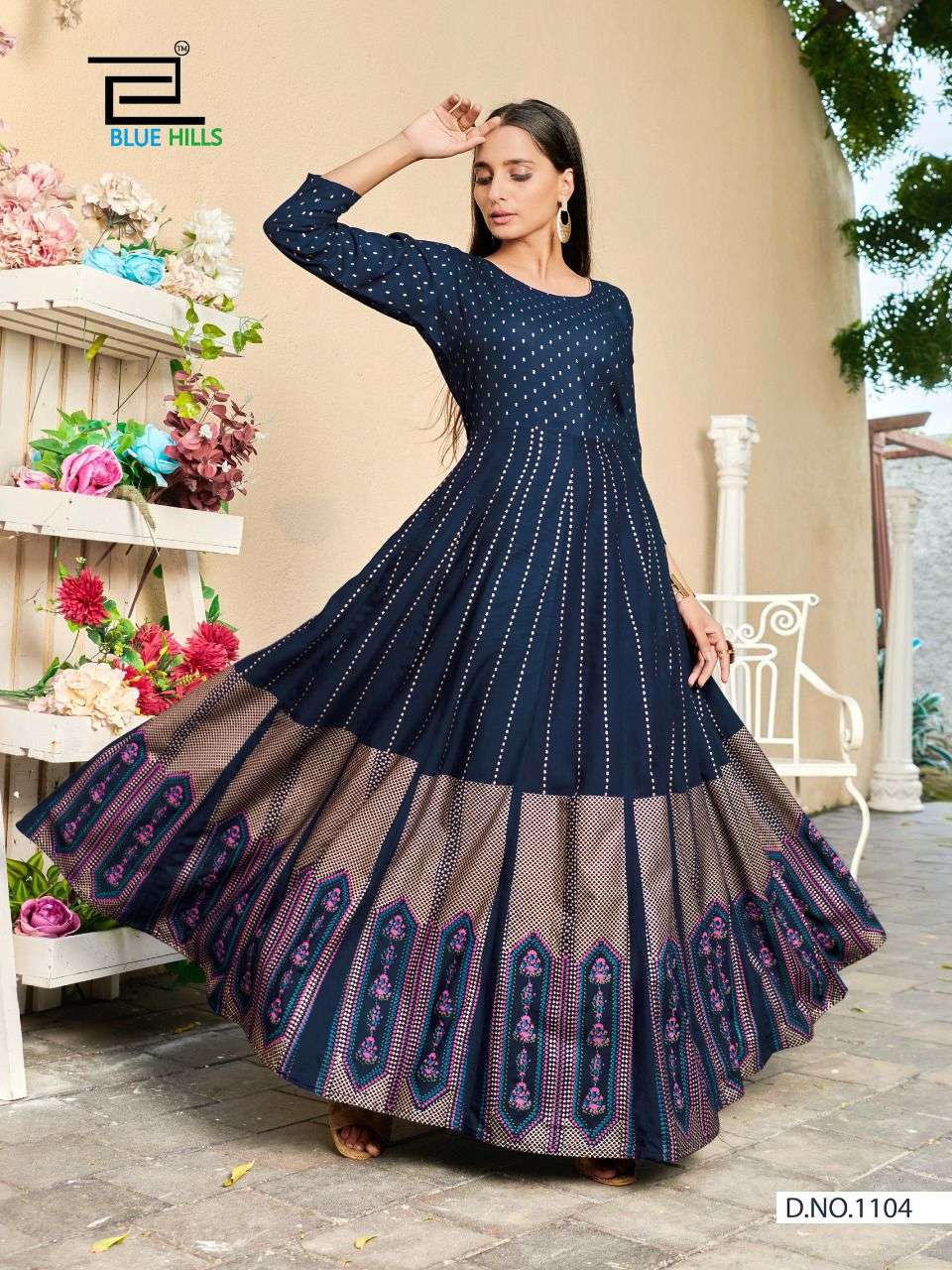 Blue Hills Poshak Vol 1 Rayon Evening Party Wear Gown