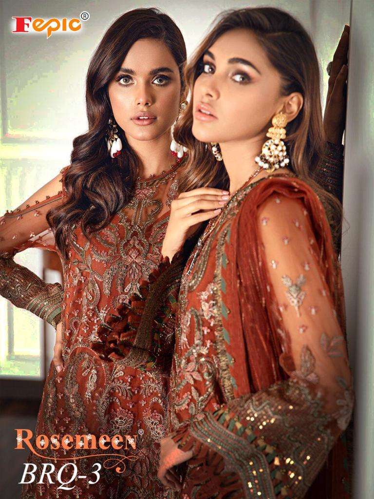 Brq Vol 3 By Fepic Georgette Pakistani Wedding Suits