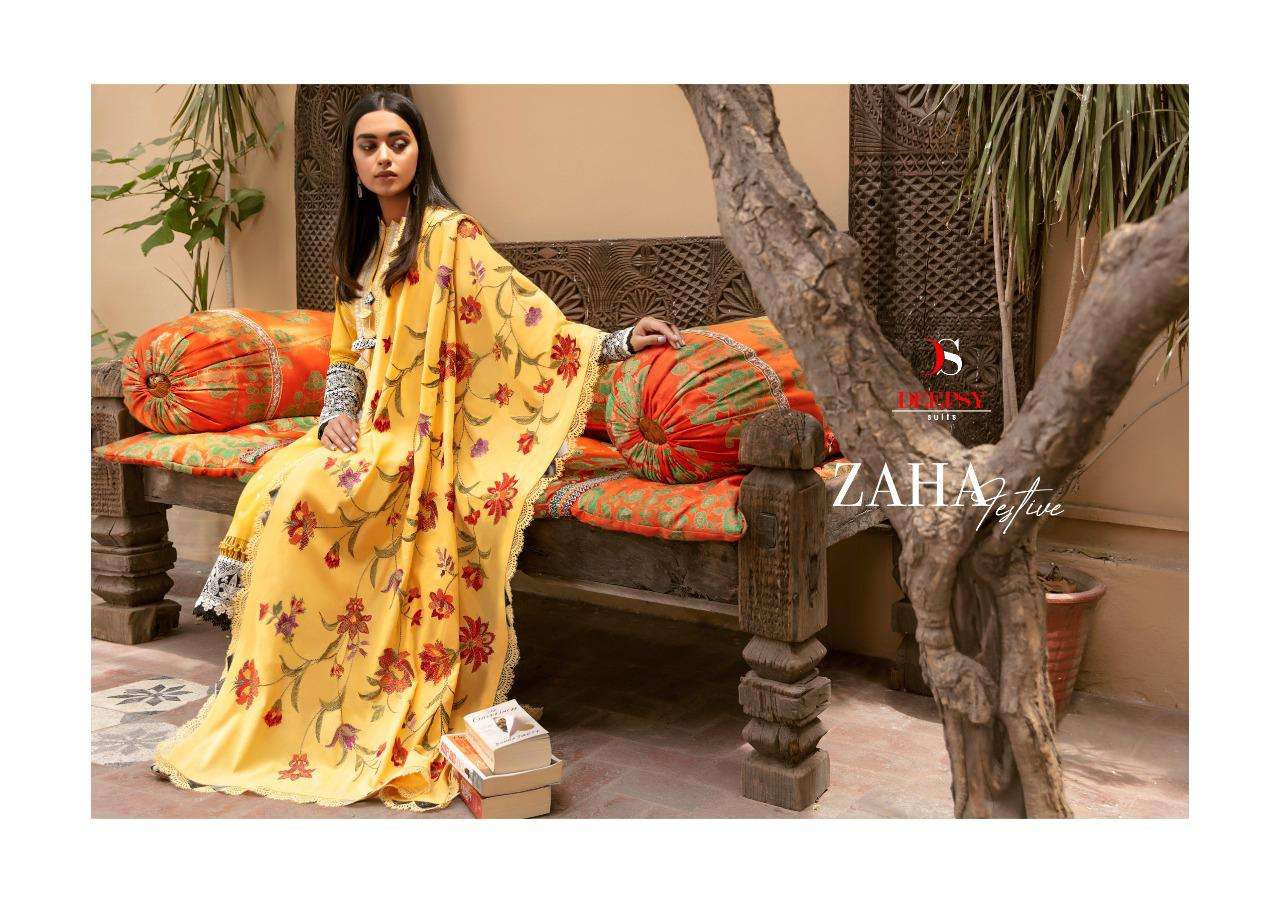 Deepsy Zaha Festive Cotton Work Pakistani Suits