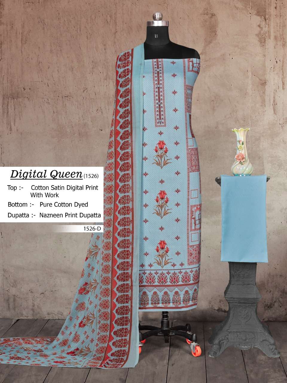 Digital Queen 1526 By Bipson Cotton Satin Fancy Dresses