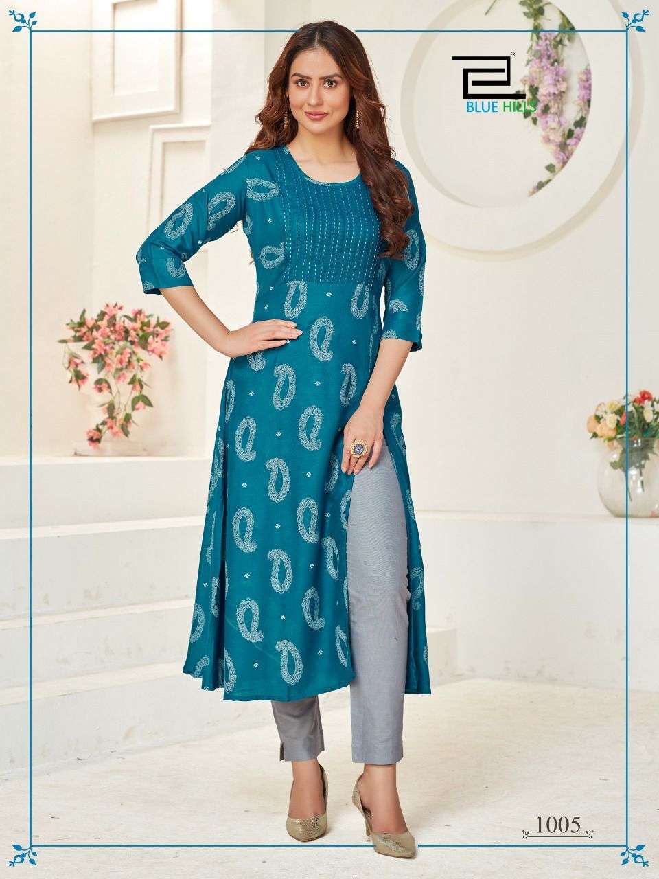 First Date Vol 3 By Blue Hills Rayon Side Cut Style Kurti