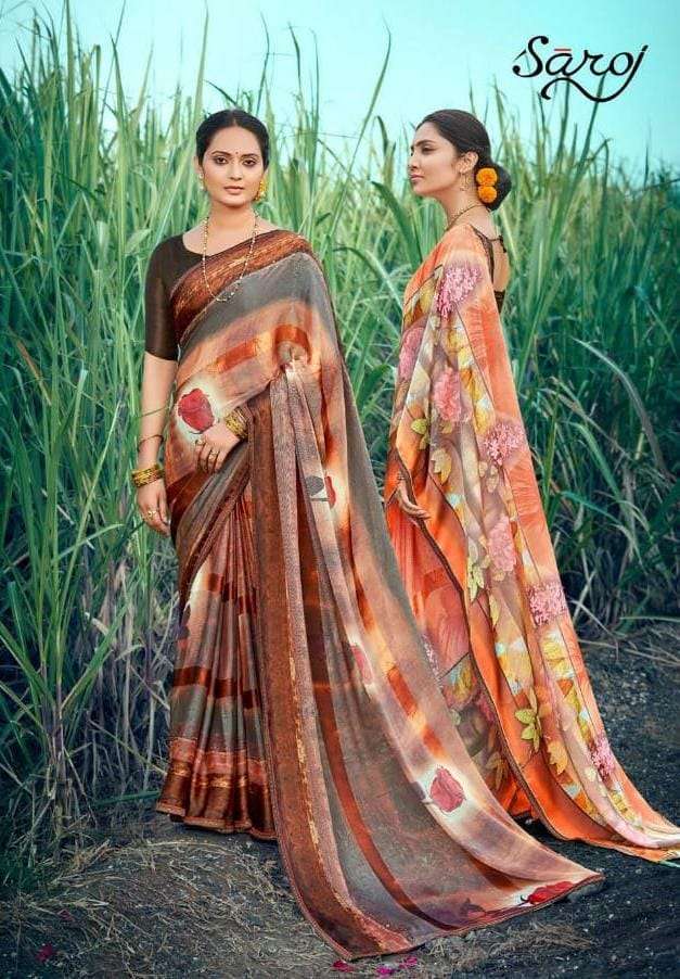 Hot & Cool Vol 2 By Saroj Brasso Printed Casual Wear Saree