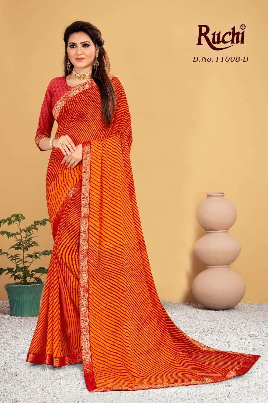 Jhanvi Vol 4 By Ruchi Printed Chiffon Fancy Saree