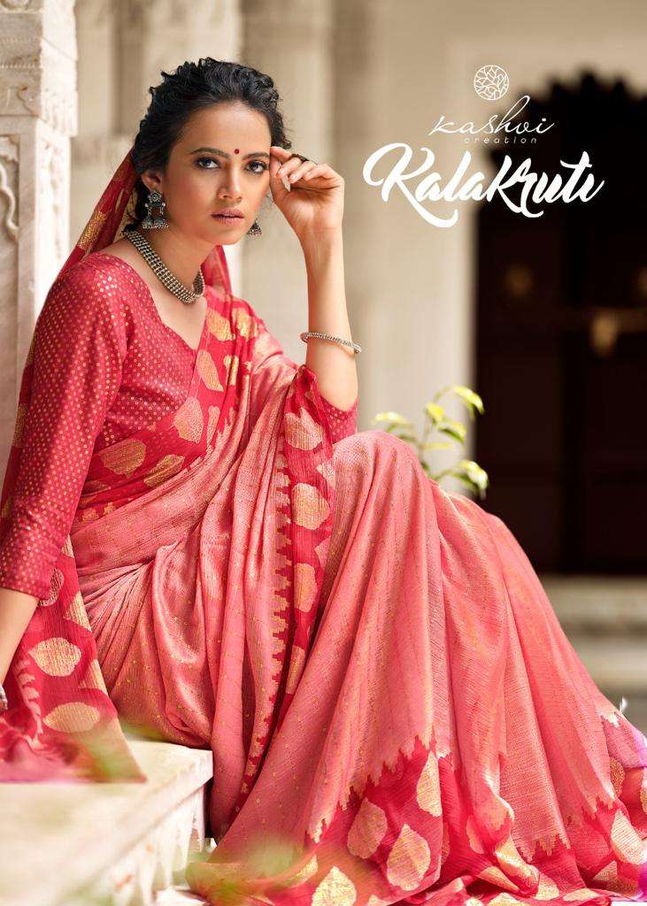 Kalakruti By Kashvi Chiffon Brasso Designer Saree