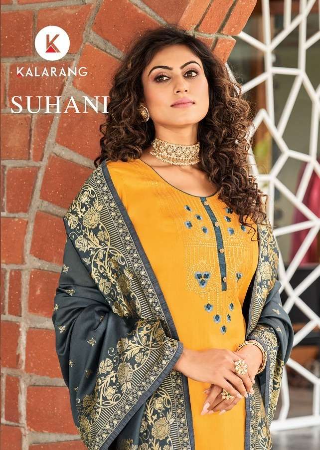 Kalarang Suhani Jam Silk Cotton Classy Suits Online Supplier