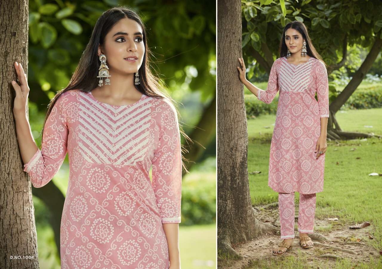 Kalaroop Lizzy Cotton Designer Kurti With Pant