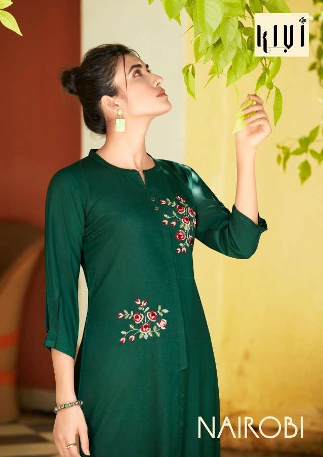 Kalaroop Nairobi Rayon Fancy Simple Ladies Kurti