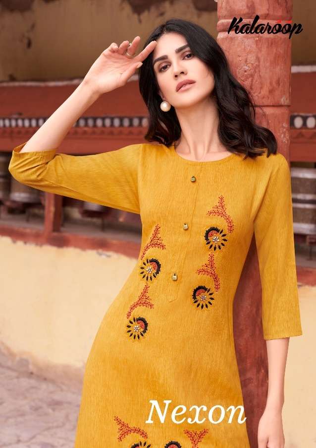 Kalaroop Nexon Rayon Work Casual Wear Kurtis