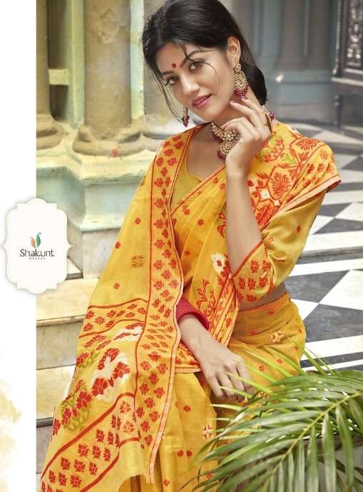 Kasheen By Shakunt Cotton Weaving Designer Fancy Saree