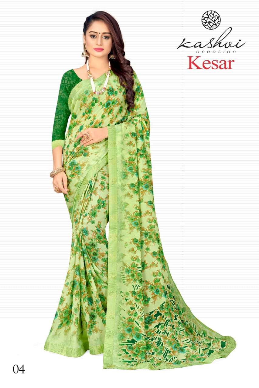 Kashvi Kesar Soft Micro Printed Sarees