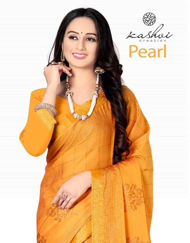 Kashvi Pearl Moss With Zari Fancy Sarees