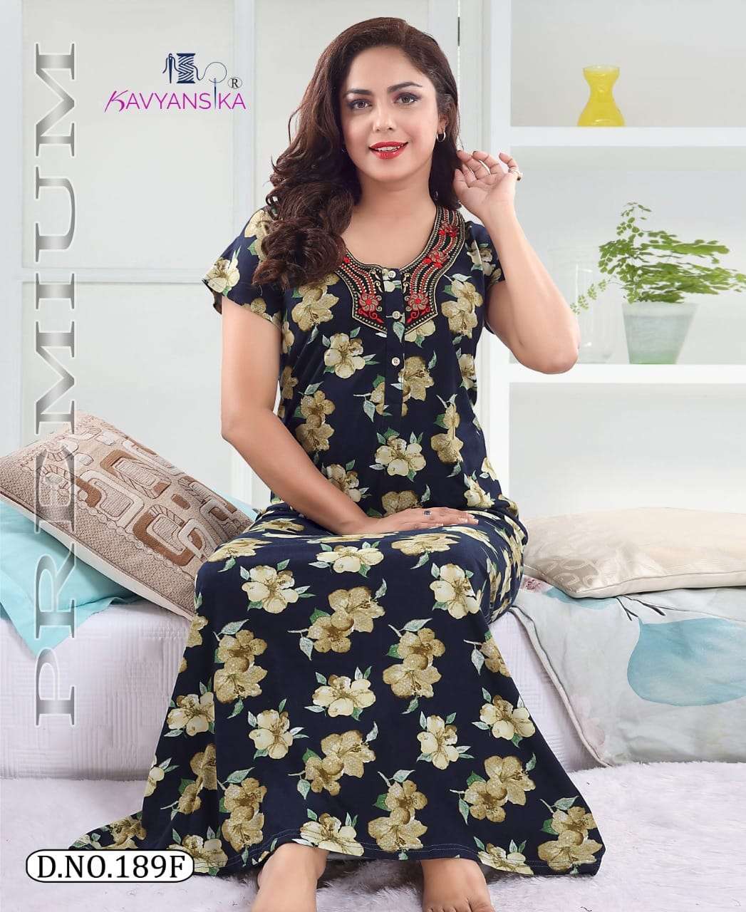 Kavyansika 189 Women Long Night Gown Supplier