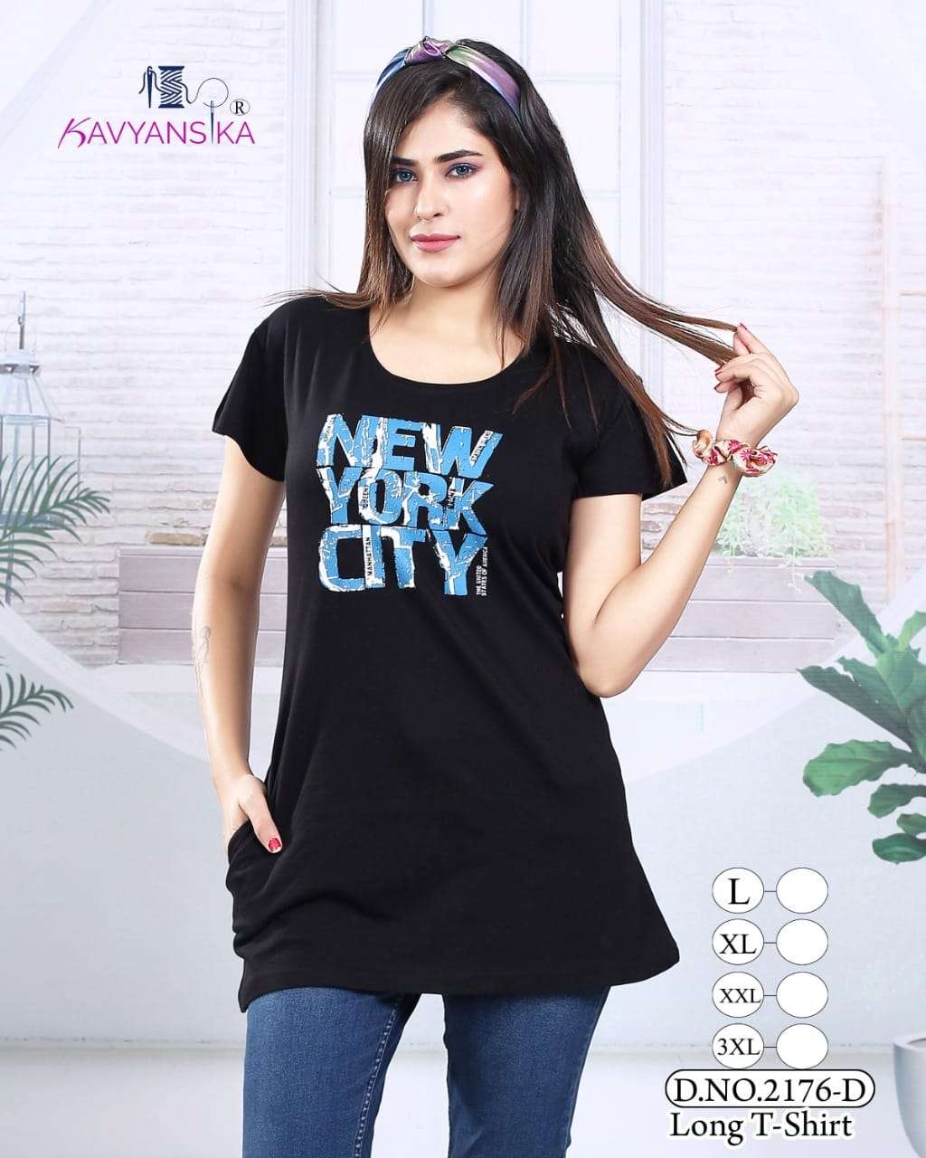 Kavyansika Vol 2176 Hosiery Cotton Ladies T Shirt With Pocket