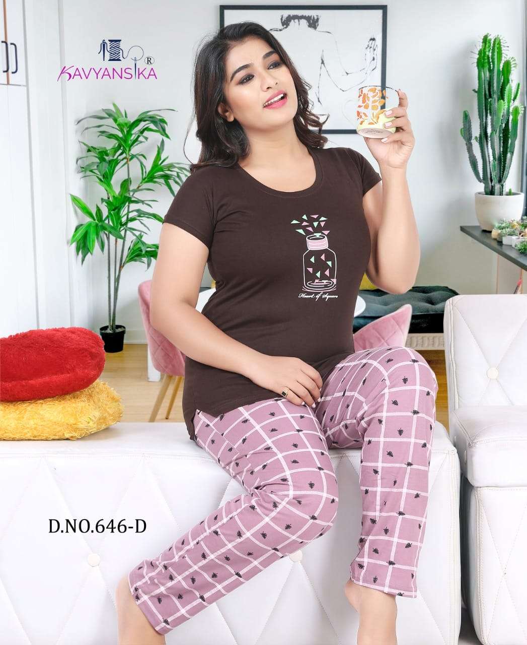 Kavyansika Vol 646 Cotton Hosiery Ladies Night Suits