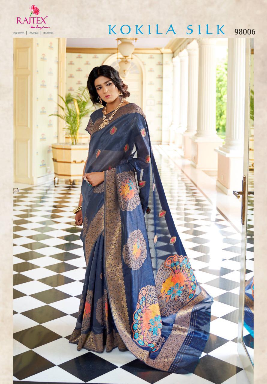 Kokila Silk 98001-98006 Series By Rajtex Traditional Looking Fancy Saree