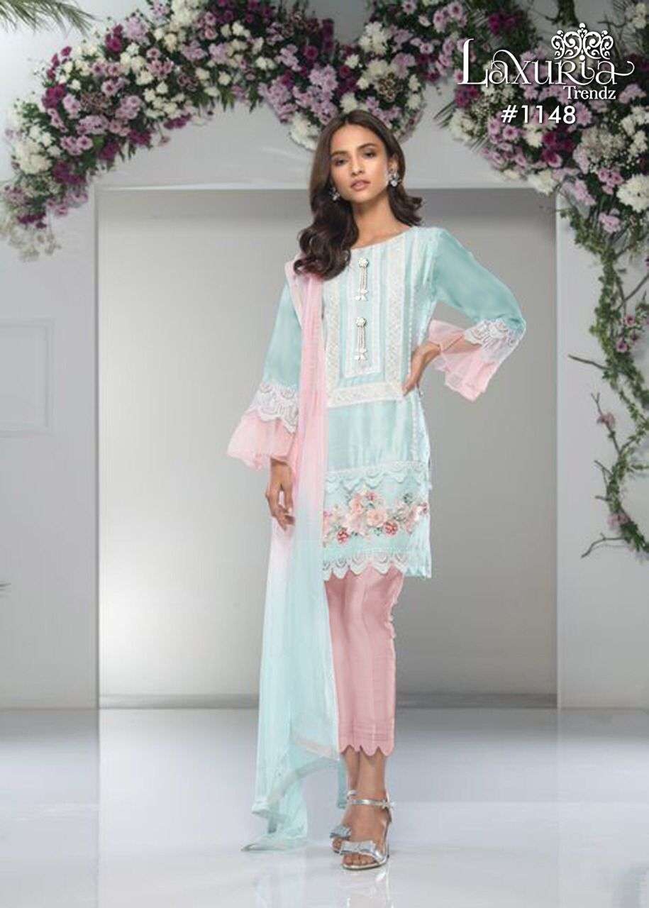 Laxuria 1148 Georgette Readymade Pakistani Tunic Style Suits Wholesaler