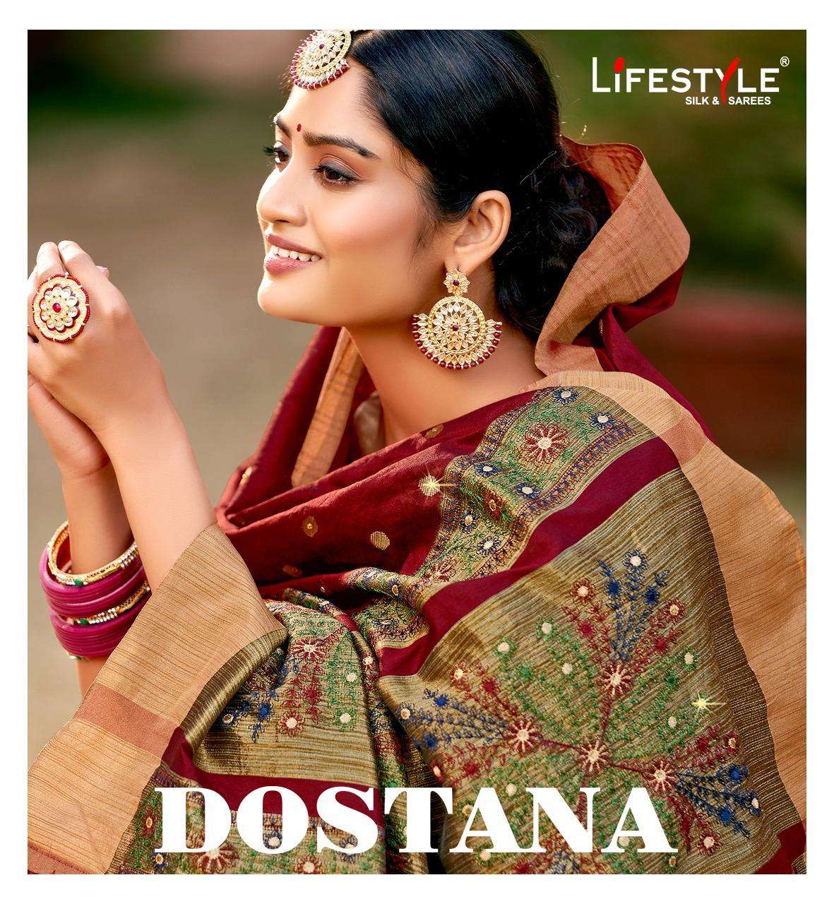 Lifestyle Dostana Crystal Silky Designer Saree