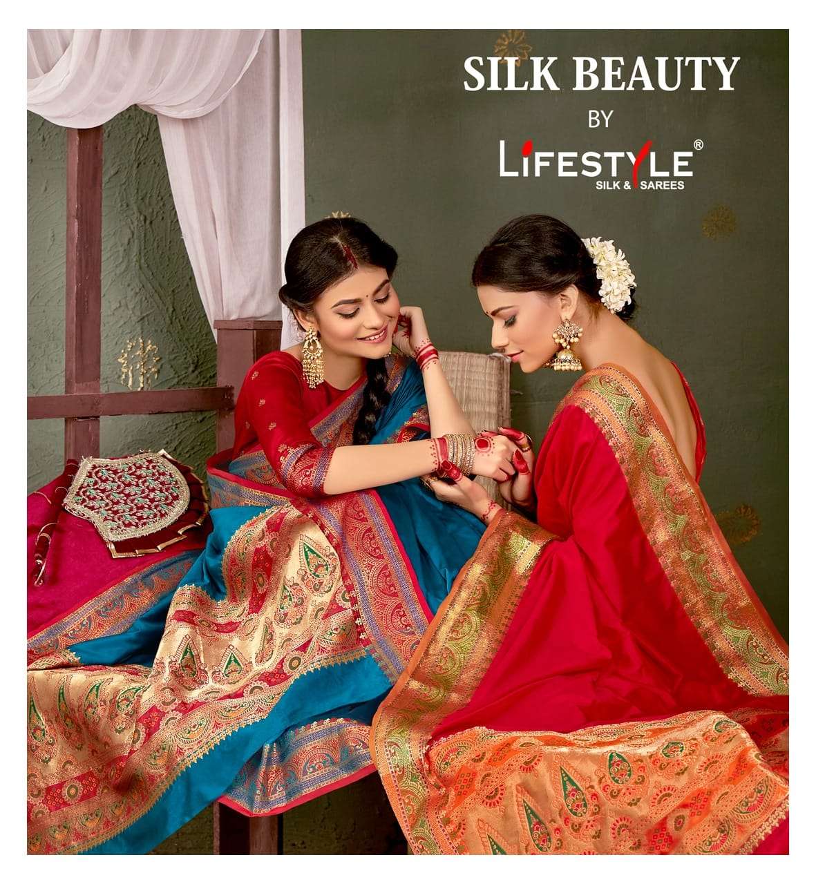 Lifestyle Silk Beauty Lichi Silk Designer Saree