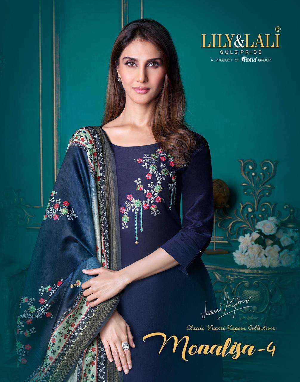 Lily & Lali Monalisa 4 Full Stitch Silky Salwar Kameez