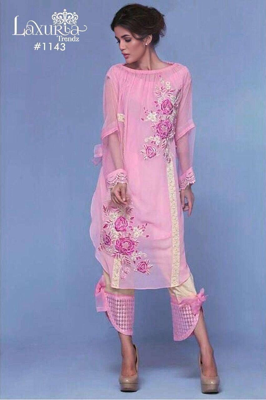 Luxuria 1143 Exclusive Georgette Pakistani Kurti With Pant