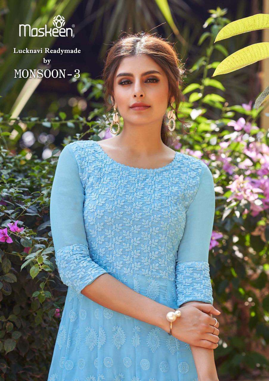 Maskeen Monsoon Vol 3 Georgette Classy Kurti With Pant Supplier