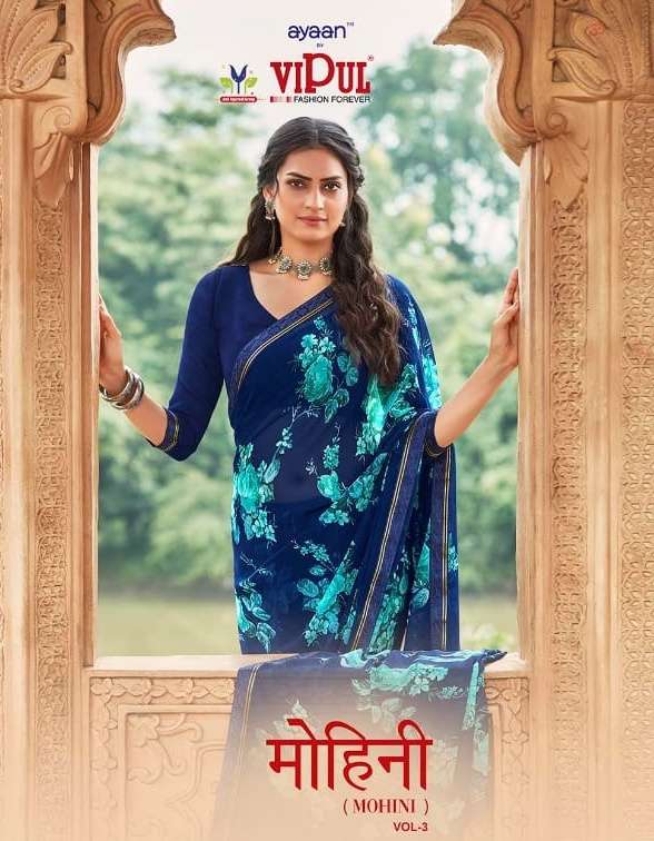 Mohini Vol 3 By Vipul Fashion Georgette Soft Saris Exporter