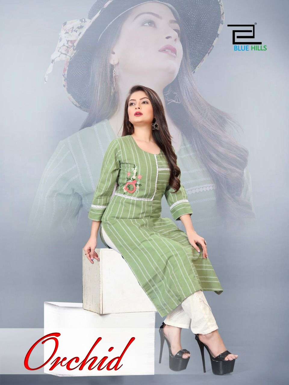 Orchid By Blue Hills Designer Cotton Kurti With Bottom Supplier