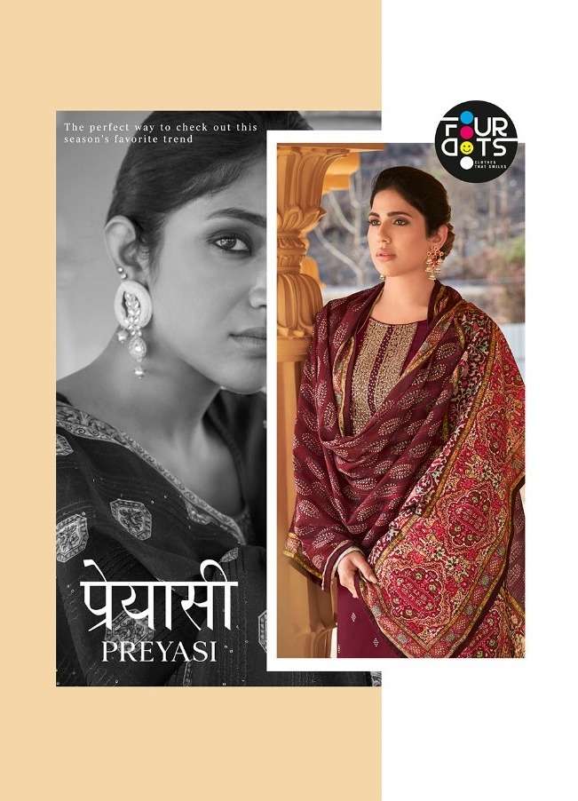 Preyasi By Fourdots Muslin Jacquard Classy Fancy Suits