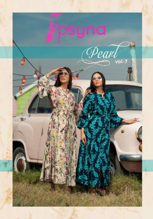 Psyna Pearl Vol 7 Rayon Designer Printed Gown