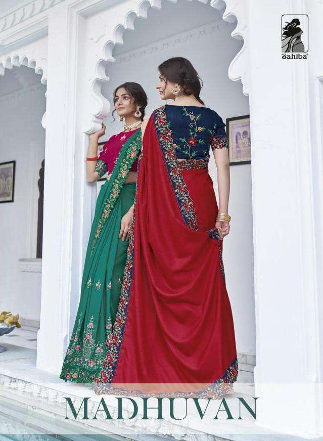 Sahiba Madhuvan Designer Fancy Saree Wholesaler