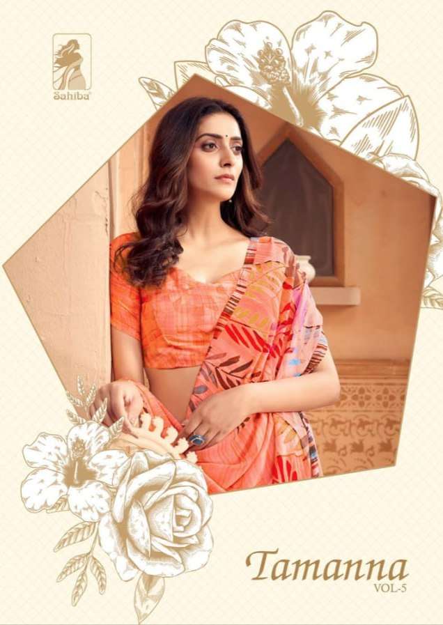 Sahiba Tamanna Vol 5 Georgette Without Border Saree