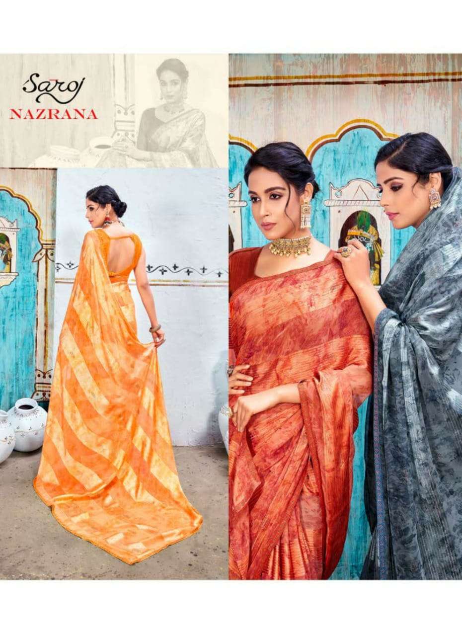 Saroj Nazrana Designer Fancy Saree Online Supplier