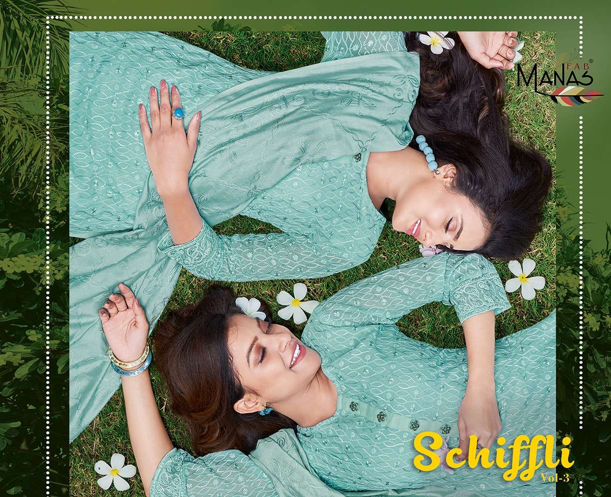 Schiffli Vol 3 By Manas Readymade Fancy Salwar Suits