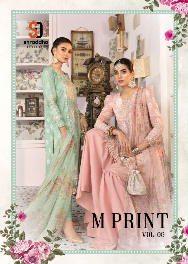 Shraddha M Print Vol 9 Lawn Cotton Pakistani Salwar Kameez