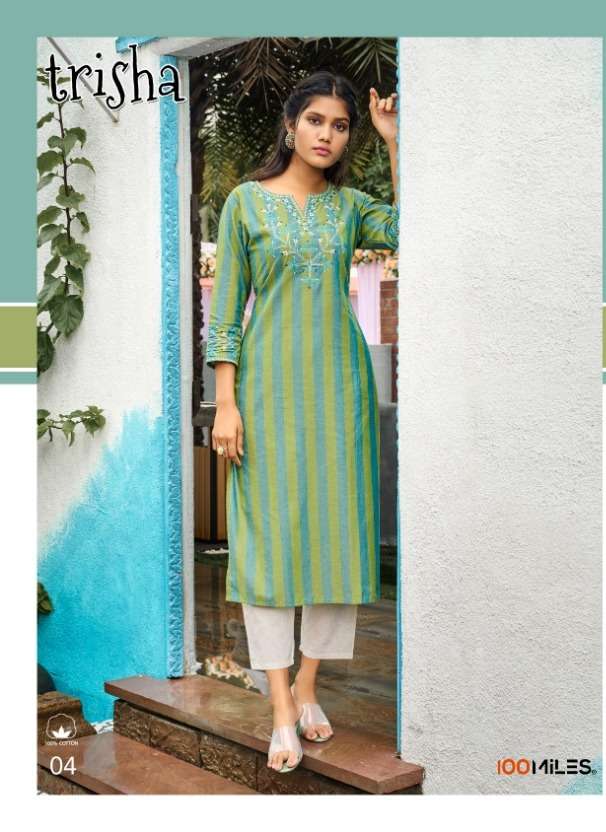 Trisha By 100 Miles Wholesale Kurtis Supplier