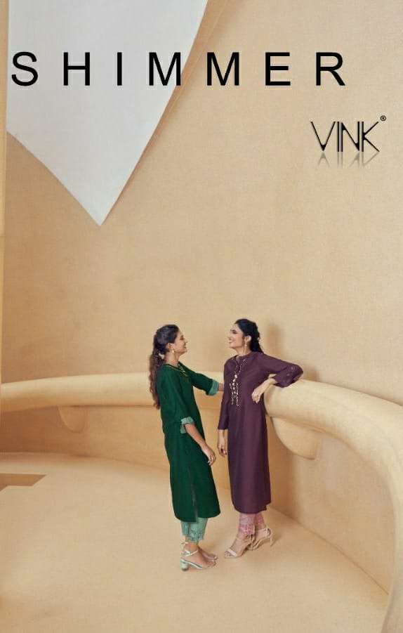 Vink Shimmer Silk Readymade Designer Suits