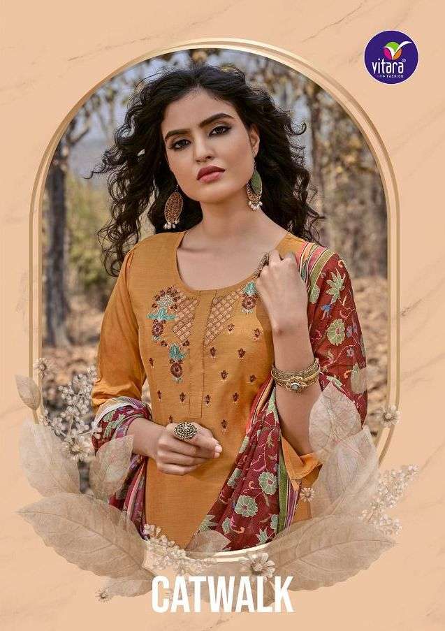 Vitara Catwalk Modal Satin Kurti With Dupatta Supplier