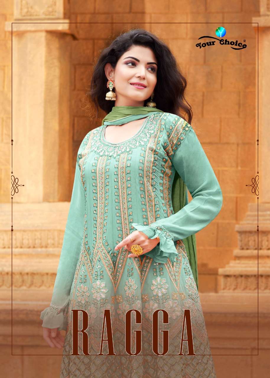 Your Choice Ragga Chinon Party Wear Peplon Salwar Kameez