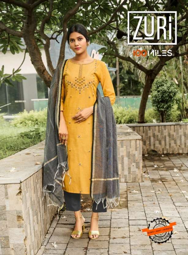 100 Miles Zuri Cotton Readymade Fancy Salwar Kameez