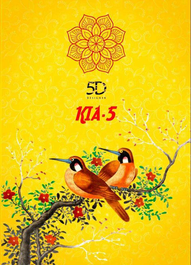 5d Kia Vol 5 Chiffon Printed Sarees