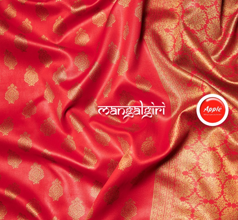 Apple Saree Present Mangalgiri Cotton Silk Zari Weaved Saree At Best Price