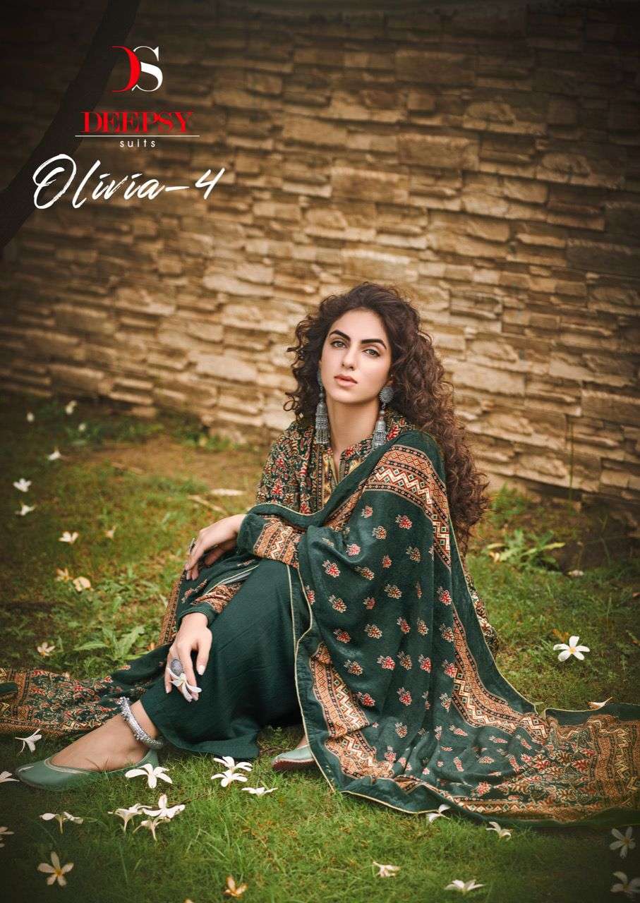 Deepsy Olivia Vol 4 Velvet Digital Printed Winter Dress Materials