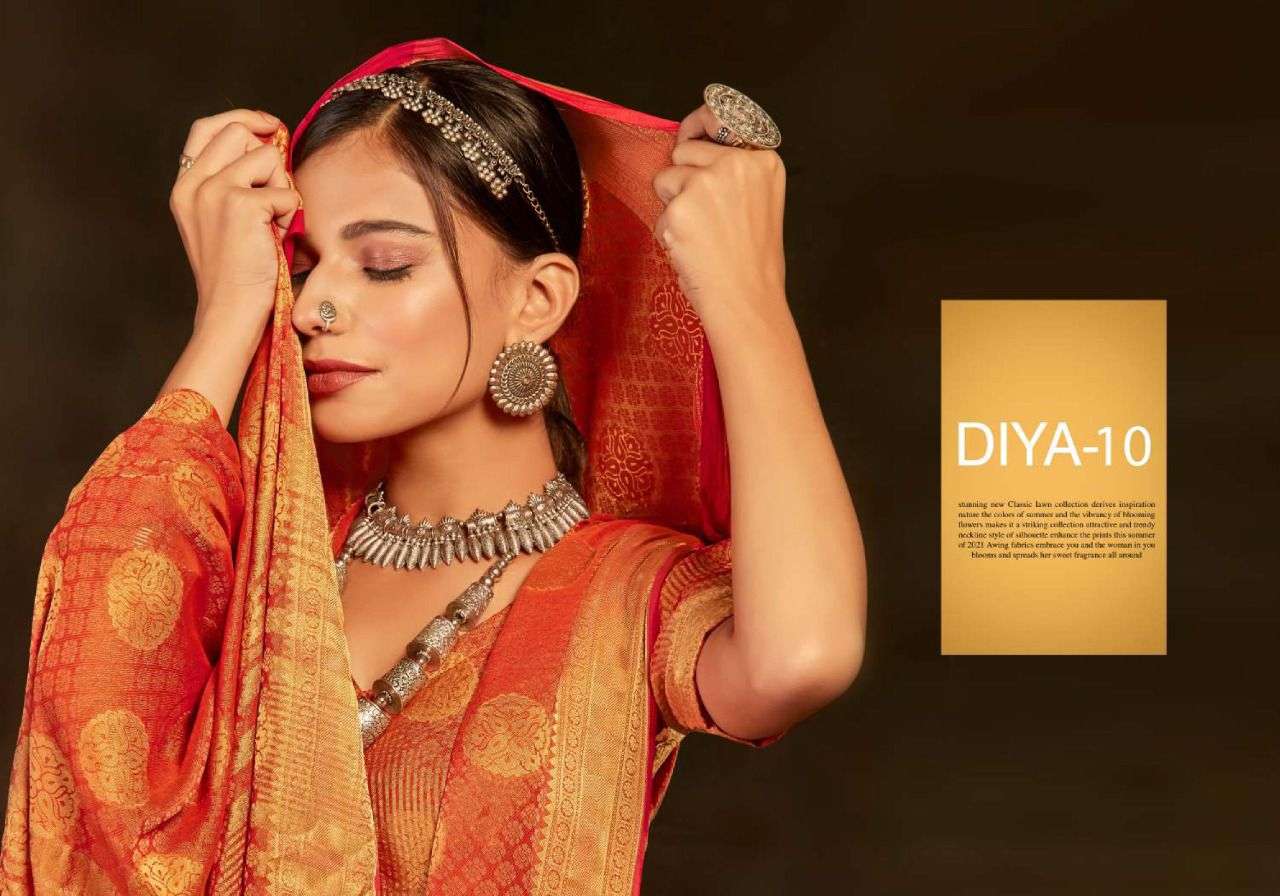 Diya Vol 10 By 5d Jacquard Fancy Sarees