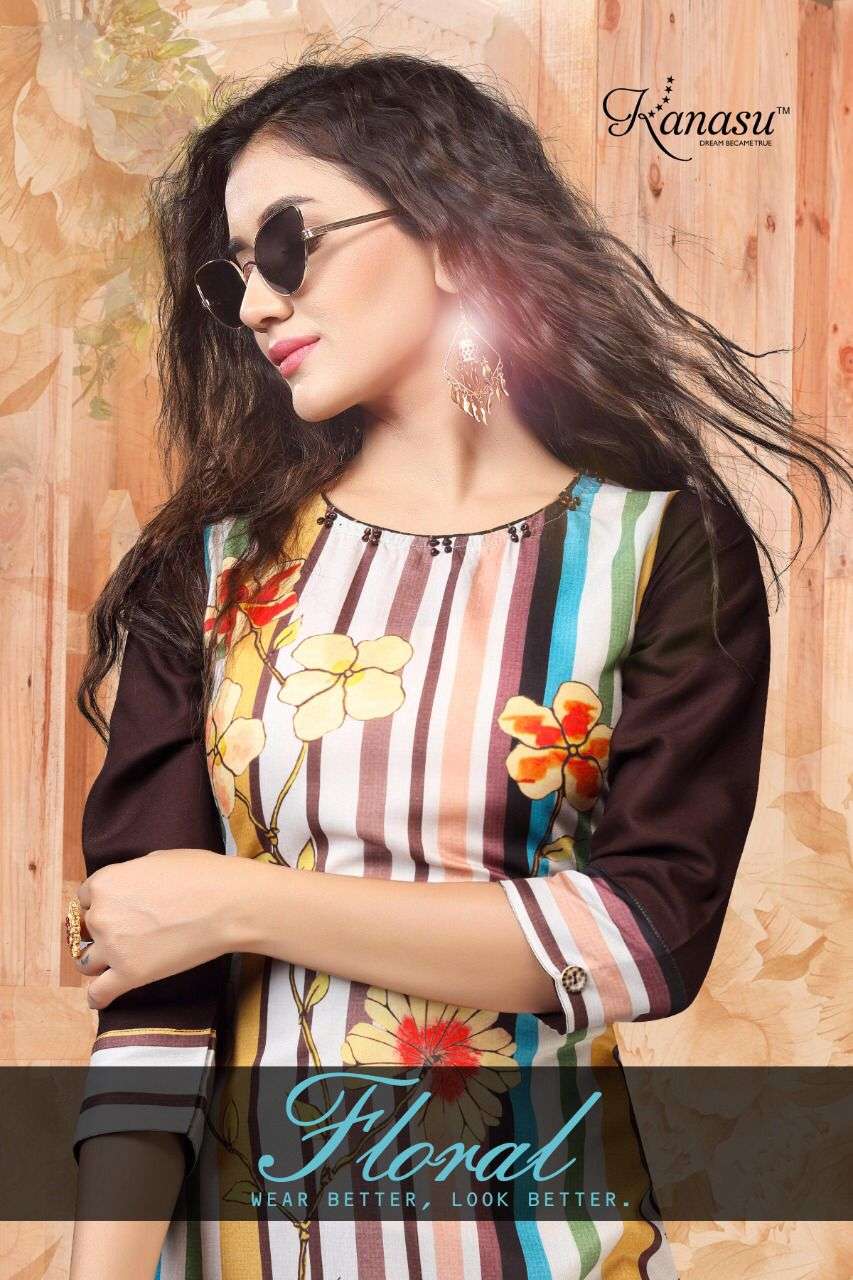 Floral Heavy Reyon Printed Kurti By Kanasu