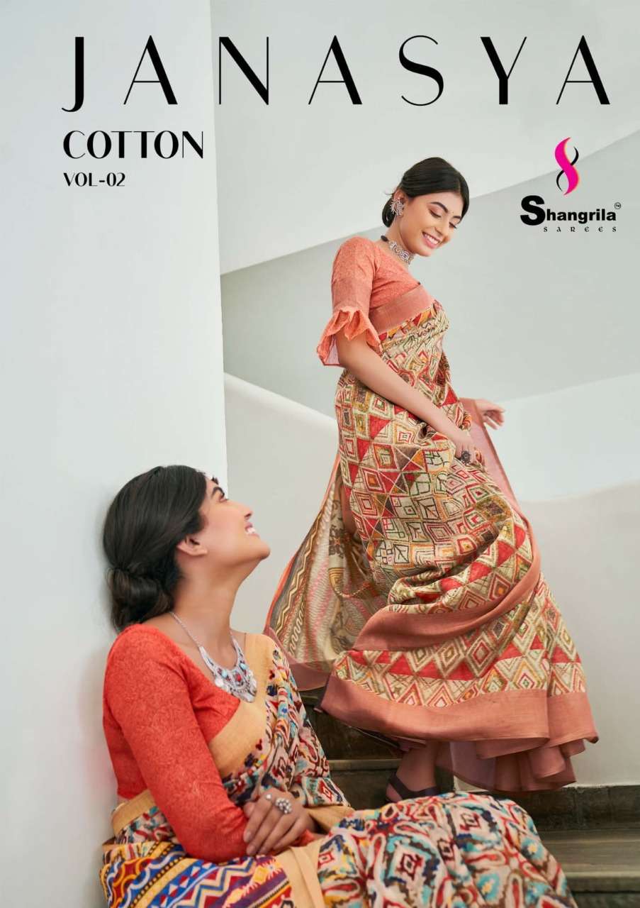 Janasya Cotton Vol 2 Fancy Soft Jari Cotton Sarees By Shangrila